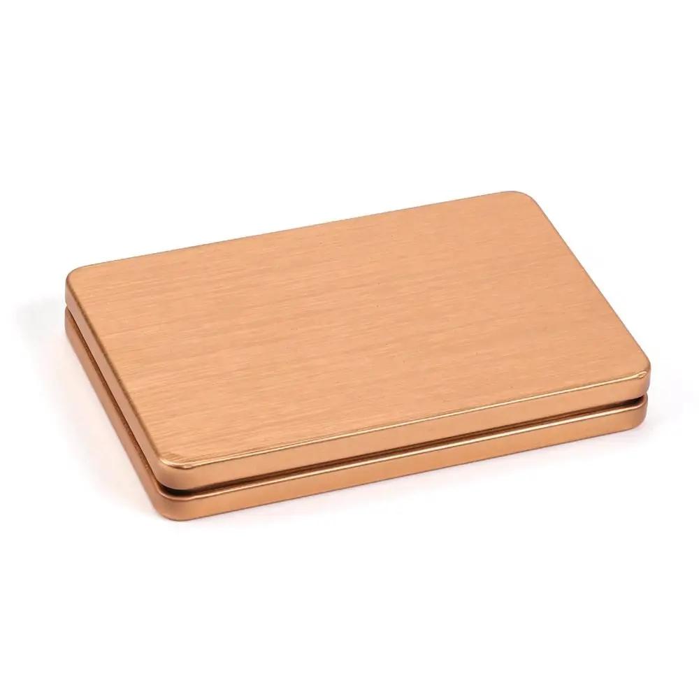 1 STUKS Metalen Rechthoekige Opbergdoos Container met Deksel Kleine Blikken Doosjes Lege Containers Zilveren Opbergdoos Koffer Organizer