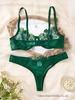 Exclusive Floral Embroidery Push-up Lingerie Set for Women - Ultra-thin, Sexy, Pure Desire Bra