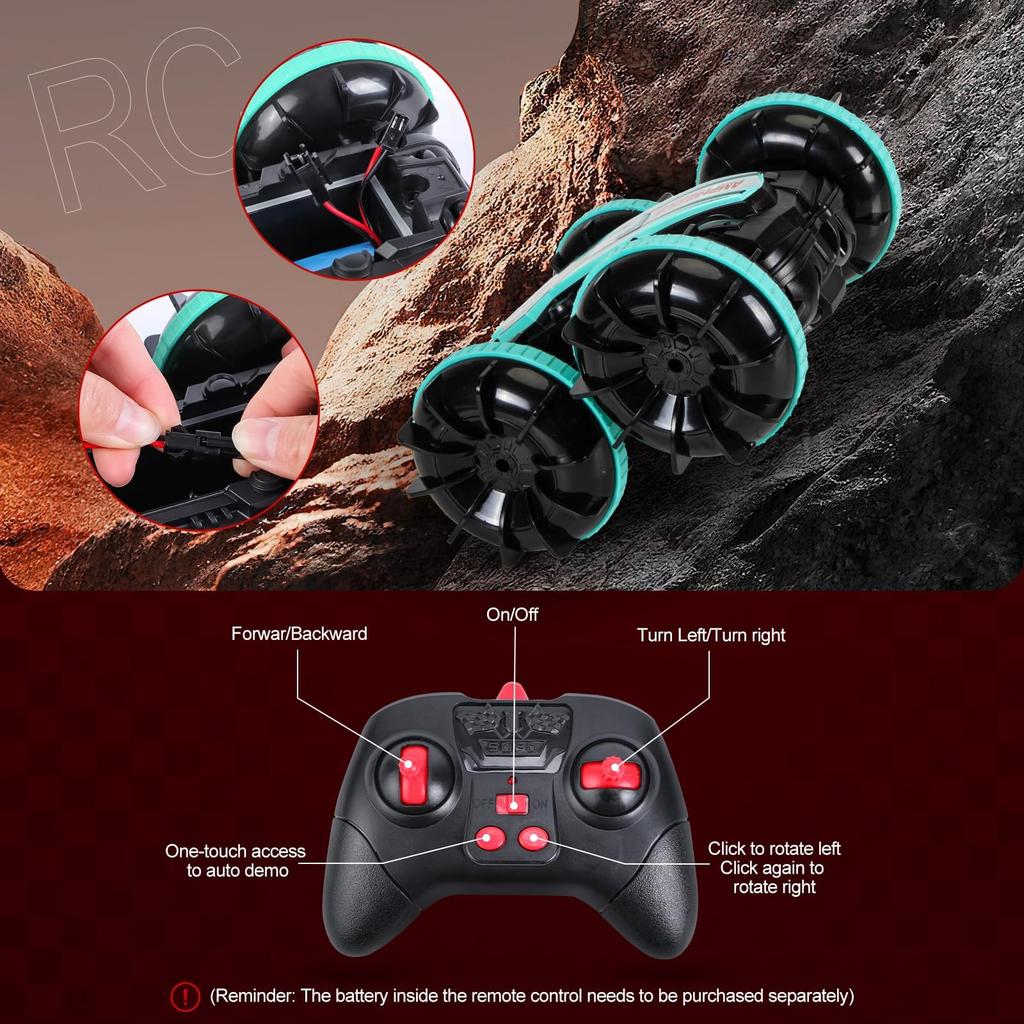 RC Car for Amphibious 4WD Stunt Popular Remote Control Car for RC Perfect Christmas Gift for Elementary and Middle School Birthday Gift Kids, Off-Road