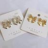 Elegant Metal Bowknot Ear Studs Fashion Stud Earrings Sweet Cool Piercing Earrings Statement Jewelry Women Birthday Gift