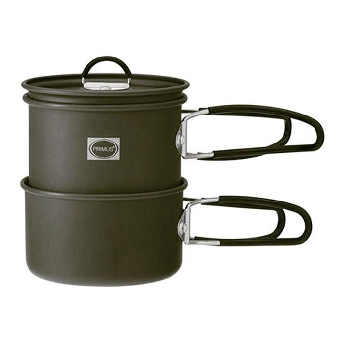 PRIMUS Easy Cook Mini Kit P-CK-K101 – Aluminum Cookware 840ml+485ml, Black