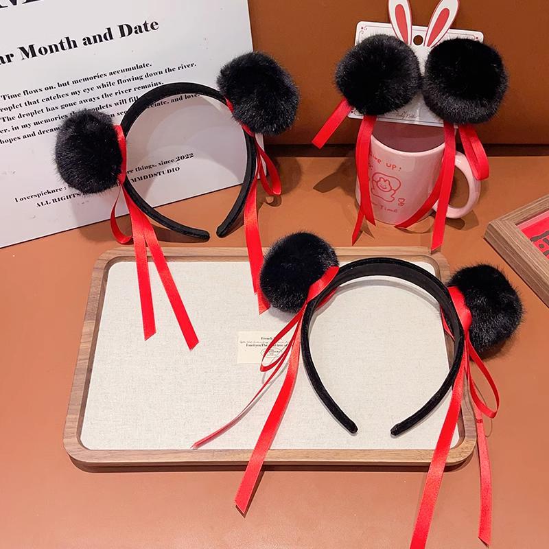 Movie Ne Zha Merchandise Hairball Headband  Hair Band Decoration Kids Gift Cute