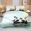 10 sizes CutePanda Bedding 3 Piece Set king size double bed bedding set microfiber or polyester duvet cover set  bedroom bed set