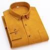 Winterhemd aus 100 % Baumwolle, Cord, für Herren, warm, langärmelig, normale Passform, pflegeleicht, bequem, für Herren, Büro, Outdoor, Kleidung, solide