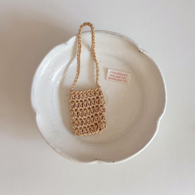 

Hand-Crocheted Flower Bag For 15/17Cm Doll Dollhouse Kids Toys Doll Satchel Baby Clothes Cute Doll Accessories хаки