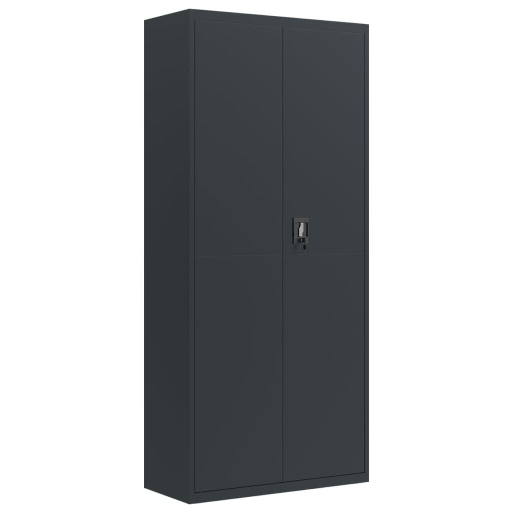 Filing Cabinet Anthracite Grey 90 x 40 x 200 cm Steel