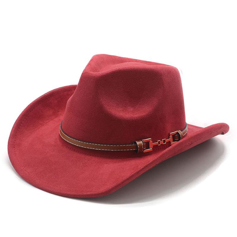 Vintage Belt Western Cowboy Hat For Men And Women, Tibetan Suede Jazz Hat, Top Hat