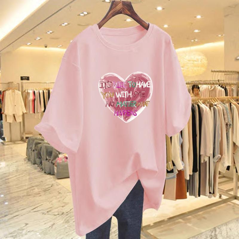 Short-sleeved t-shirt women's 2025 new summer white pure cotton small loose and thin round neck versatile front shoulder top