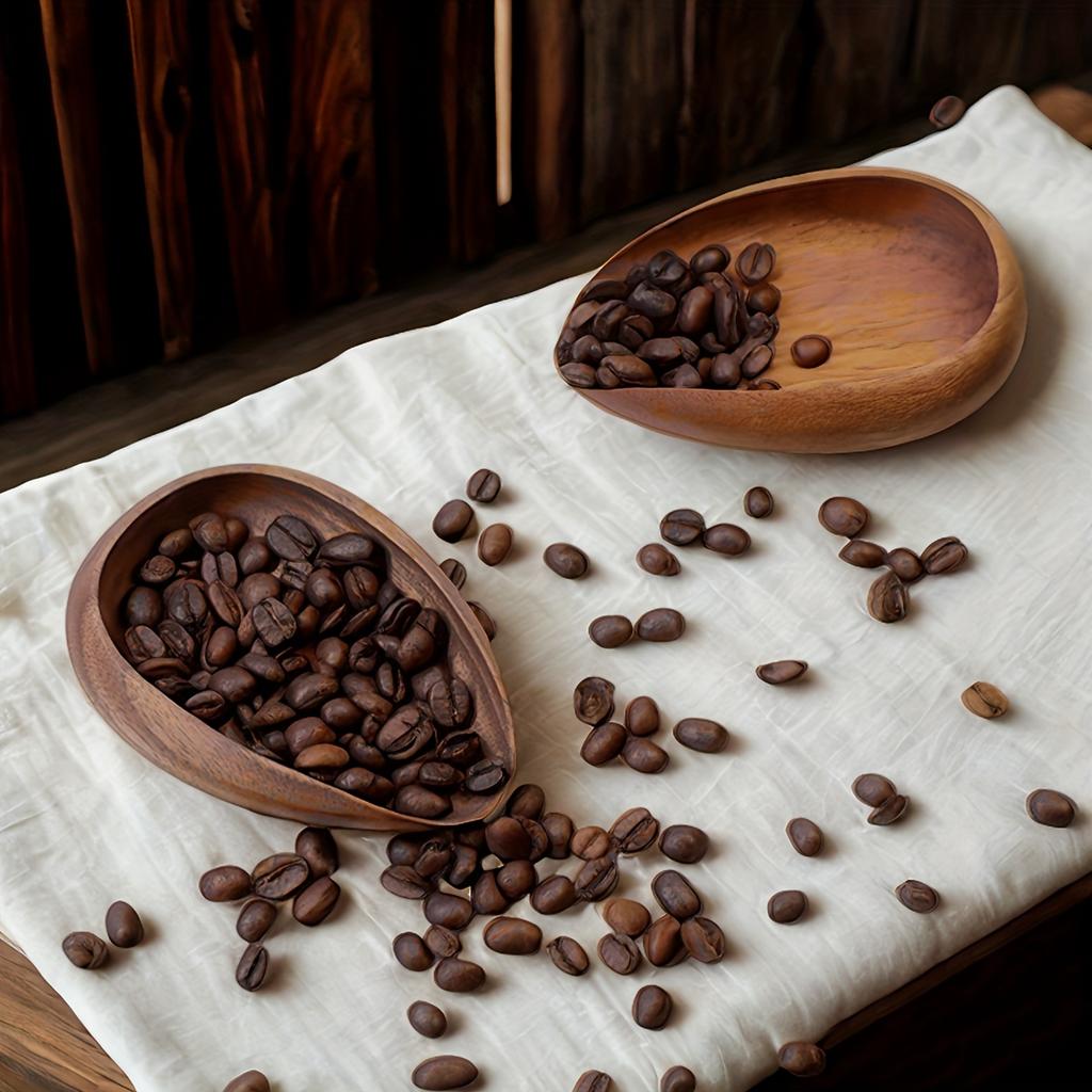 D5 1Pc Wooden Coffee Dosing Cup Tea Storage Tray, Single Dose Measuring Container for Coffee Beans Loose Leaf Tea Dosing Vessel