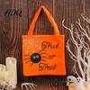 School Activity Pouch Halloween Candy Bag Non-woven Fabric Trick or Treat Tote Bag with Pumpkin Kids Holder Ghost Patterns Large Capacity