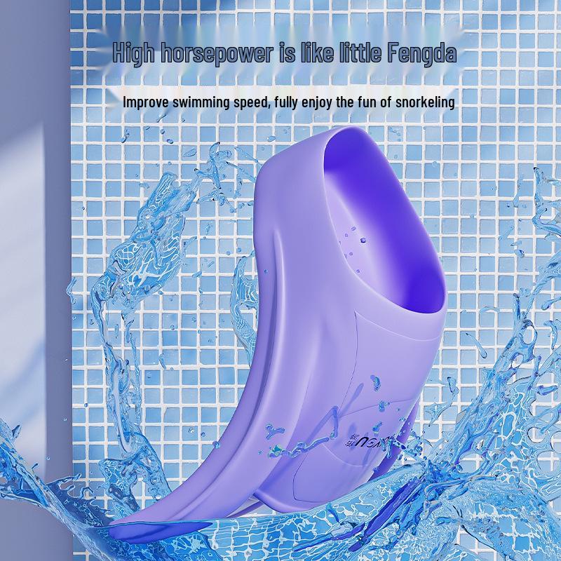 Women's and Children's Professional Short Swim Fins for Freestyle, Breaststroke, Snorkeling, and Diving