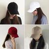 Unisex Custom Logo Solid Color Baseball Cap - Spring/Autumn Casual Korean Style for Large Head.