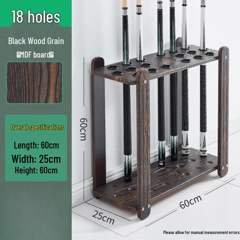 18-Slot Floor-Standing Billiard Cue Rack