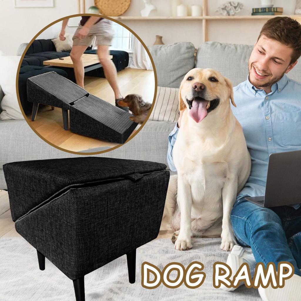 Pet Stairs Split Dog Stairs Multi-functional Non-slip Pet Stair Stool Ramp Multi-purpose Wooden Footstool For Small Dogs Cats