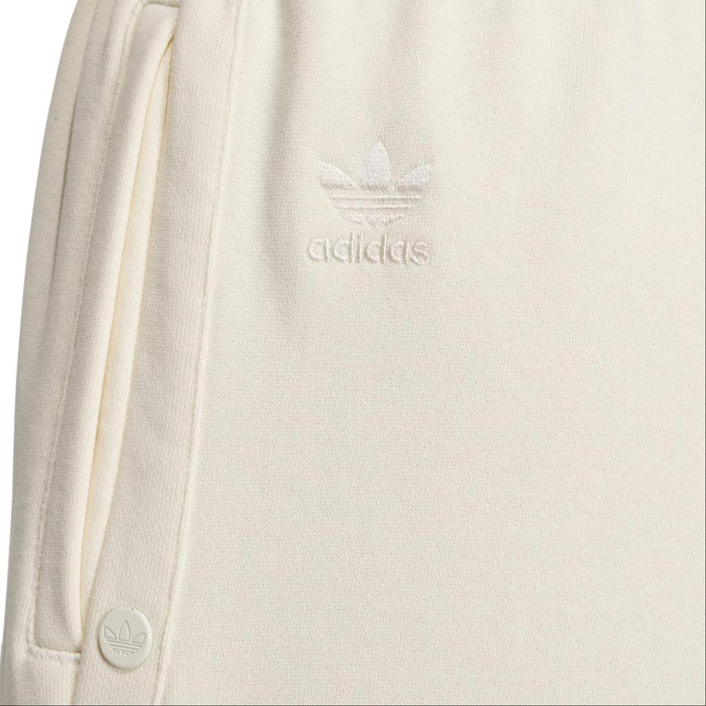 adidas Originals FW24 Collegiate Wide Leg Sweat Joggers Side Opening Button Loose Fit Drawstring Knit Sports Pants Women Joggers Off-White JD6372