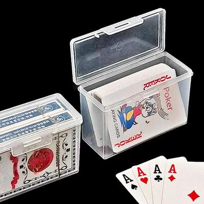 Kartenaufbewahrungsbox, transparente Kunststoffbox, Spielkartenaufbewahrungsbox, Ausweis- und Visitenkartenaufbewahrungsbox