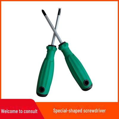 Spezialgeformter U-förmiger Magnetschraubendreher mit Softgriff, Y-Form und Dreieckspitzen, 3 Zoll Länge