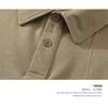 Men Turn Down Collar Short Sleeve Polo Shirt Splice Detail Loose Casual Business Daily Tops