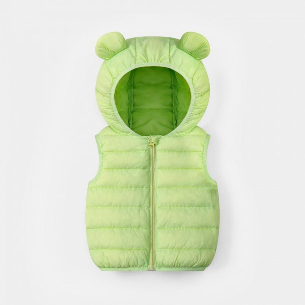 Children's Casual Solid Color Thickened Vests For Boys And Girls