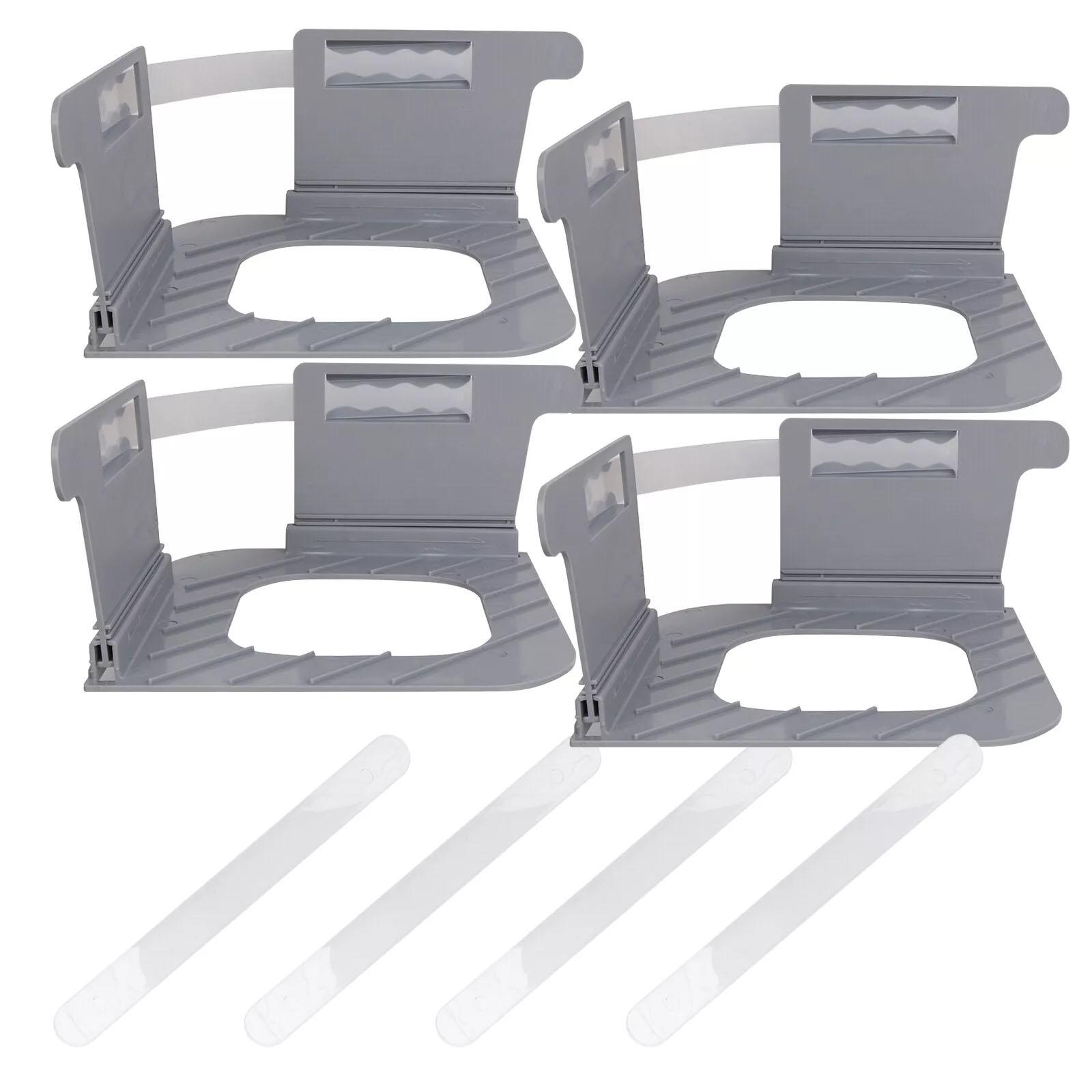 

4x держатель для матраса для простыней с фиксирующими полосками, прочные крепления для простыней серый