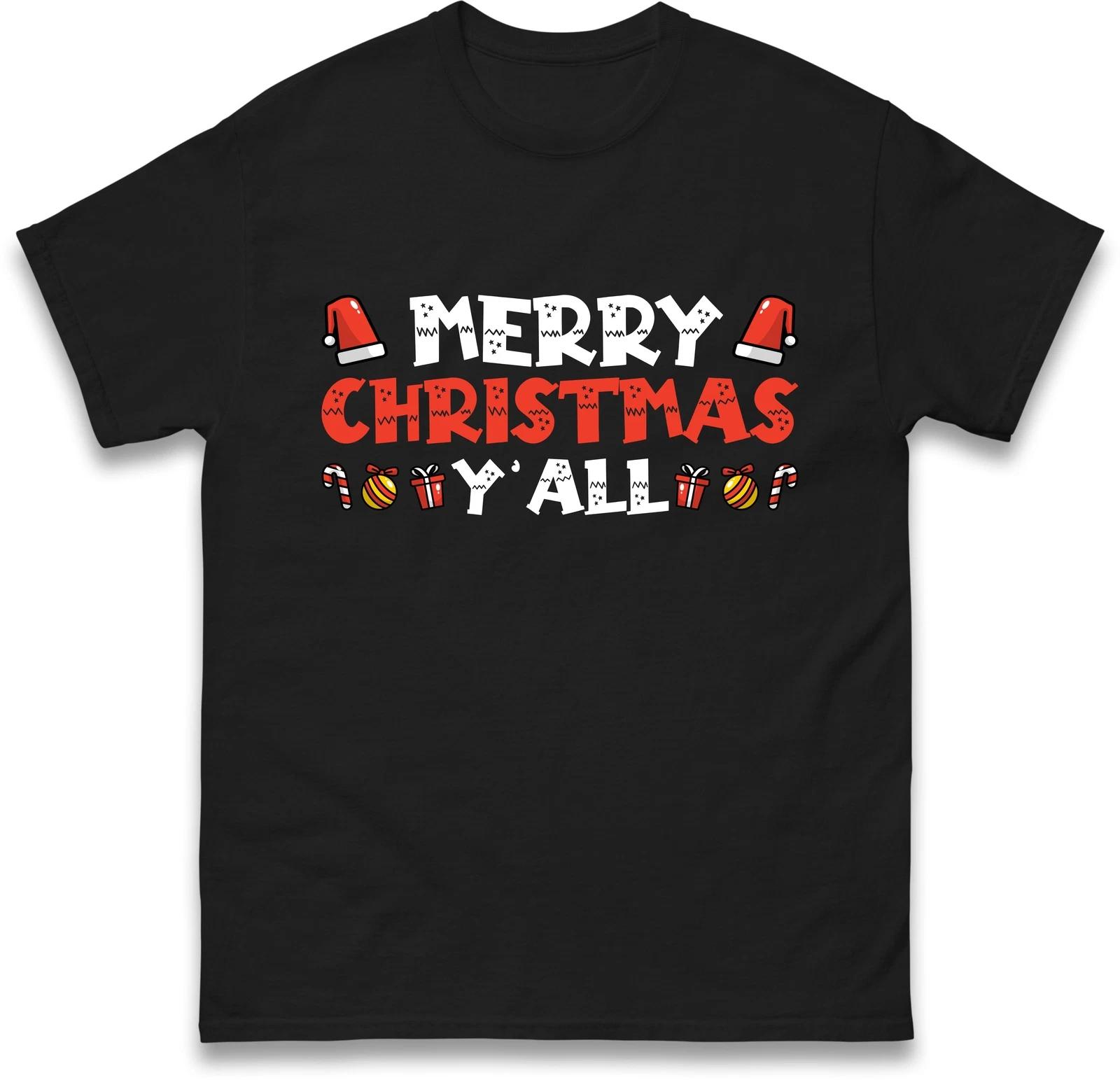 Merry Christmas Y All Holiday T Shirt,Offensive Christmas Tee,Ugly Christmas Tee M
