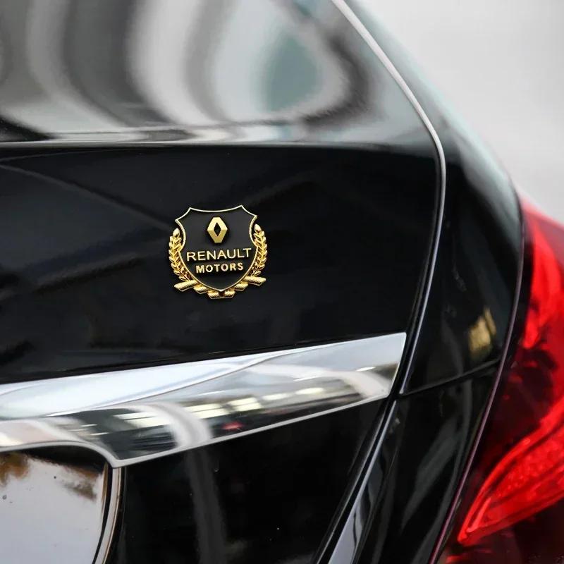 2026 Hot For Renault Hub Caps For Renault Megane 2 Duster Logan Captur Clio Laguna Fluence Kadjar 2Pcs 3D Car Body Trunk Sticker