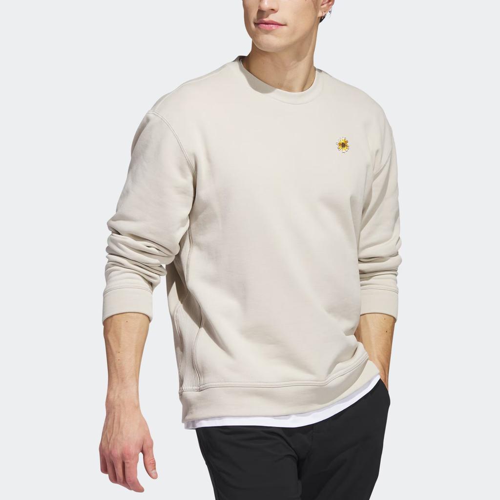 Adidas Sweatshirts Unisex Clear Brown Crew Neck Moderate Regular HS5607