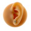 Light Luxury Zircon Heart Eyes Screw Earrings Stainless Steel Small Barbell Style Stud Ear Jewelry Party Gifts For Women Girls