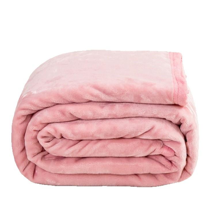 Thickened Coral Fleece Flannel Blanket for Home, Office, and Baby – Solid Color, Air Conditioning Quilt