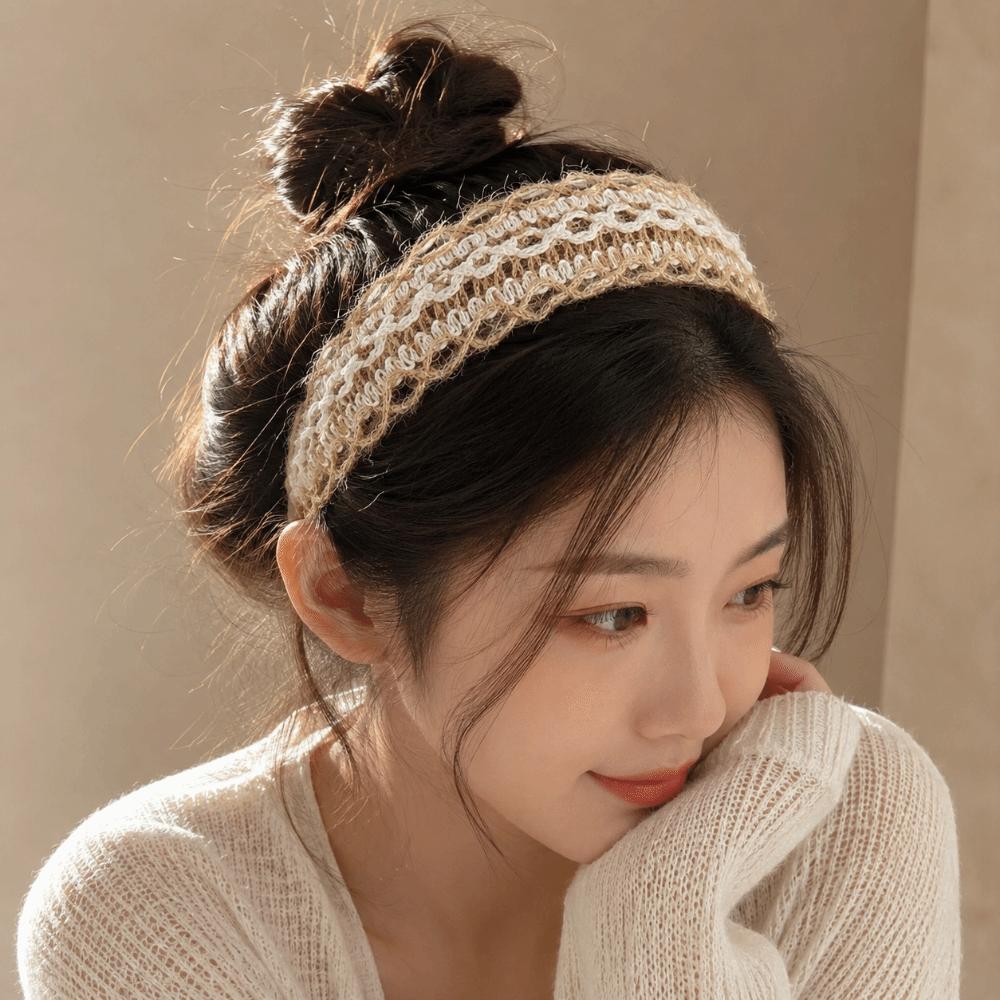 Elegant Wide Brim Hair Hoop Bohemian Style Hair Band High Quality Cross Knotted Headband for Women