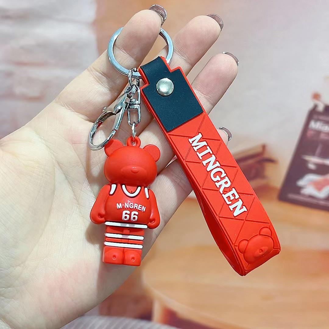 

Брелок Спортивный медведь в скандинавском стиле Подвеска-баскетбол - Мультяшный медведь Украшение Подарок.