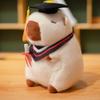 High-Quality Doctor Hat Capybara Plush Toy Graduate Plush Dolls Cute Stuffed Animal Plushie Soft Cartoon Pillow Graduation Gift