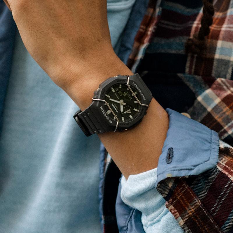 Casio Montre Homme Série à Double Affichage Cristal Liquide/Analogique 48mm Gris GA-2100PTS-8APR