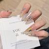 Handmade Cat Eye Butterfly Press-On Nail Tips - Removable, High-End Feel