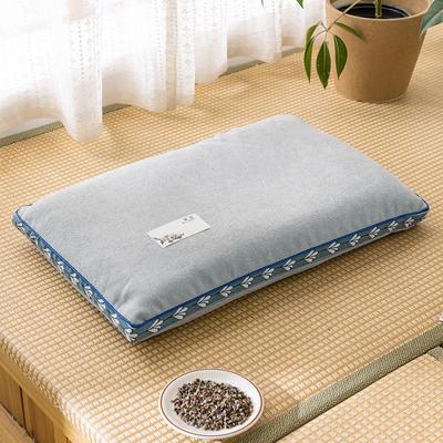 Cotton Linen Fabric Full Buckwheat Filled Pillow 32x50cm Single Sleep Pillow To Prevent Mites At Home And Travel