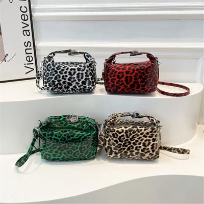 Leopardenmuster Eimertasche Lässige Mode Damenhandtasche Hochwertiges Glänzendes Leder Einzelne Schulter Umhängetasche Handtasche Tragetaschen