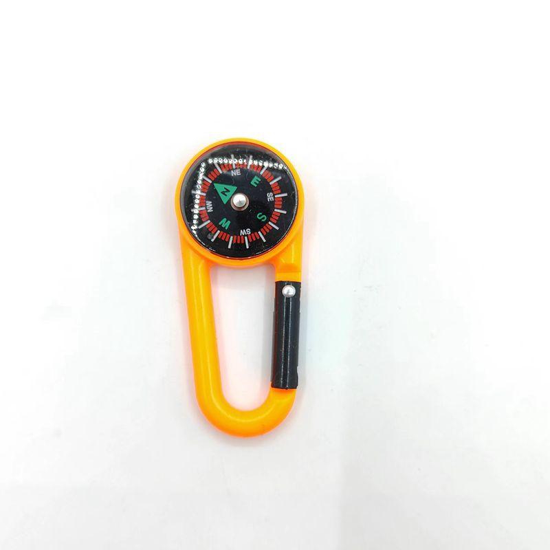 Outdoor Carabiner with Compass Portable Backpack Hook Multifunctional Camping Hiking Survival Key Ring Accessory