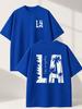 LA Los Angeles Graphic T-Shirt Front Back Print Unisex Tee 3
