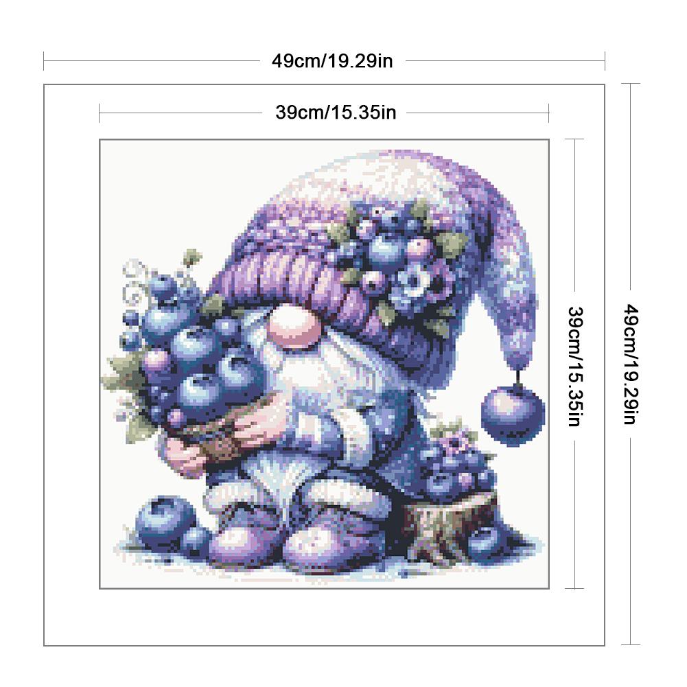 Partial Embroidery Beads Printed 9CT Gnome Cross Stitch Kit Home Decor