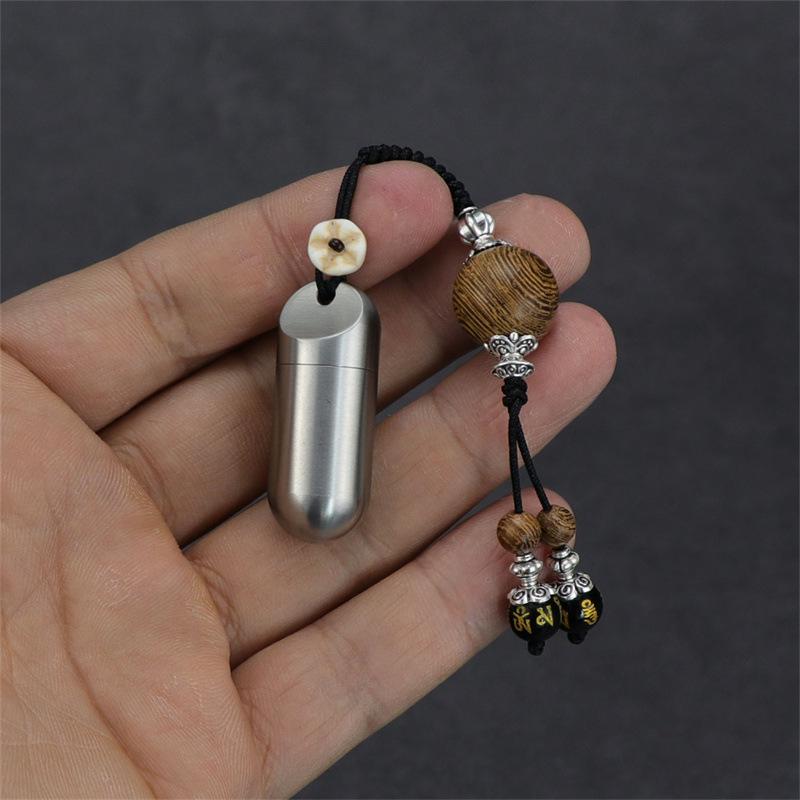 Waterproof Stainless Steel Pill Bottle Capsule - Portable, Moisture-Proof Storage for Outdoor Use