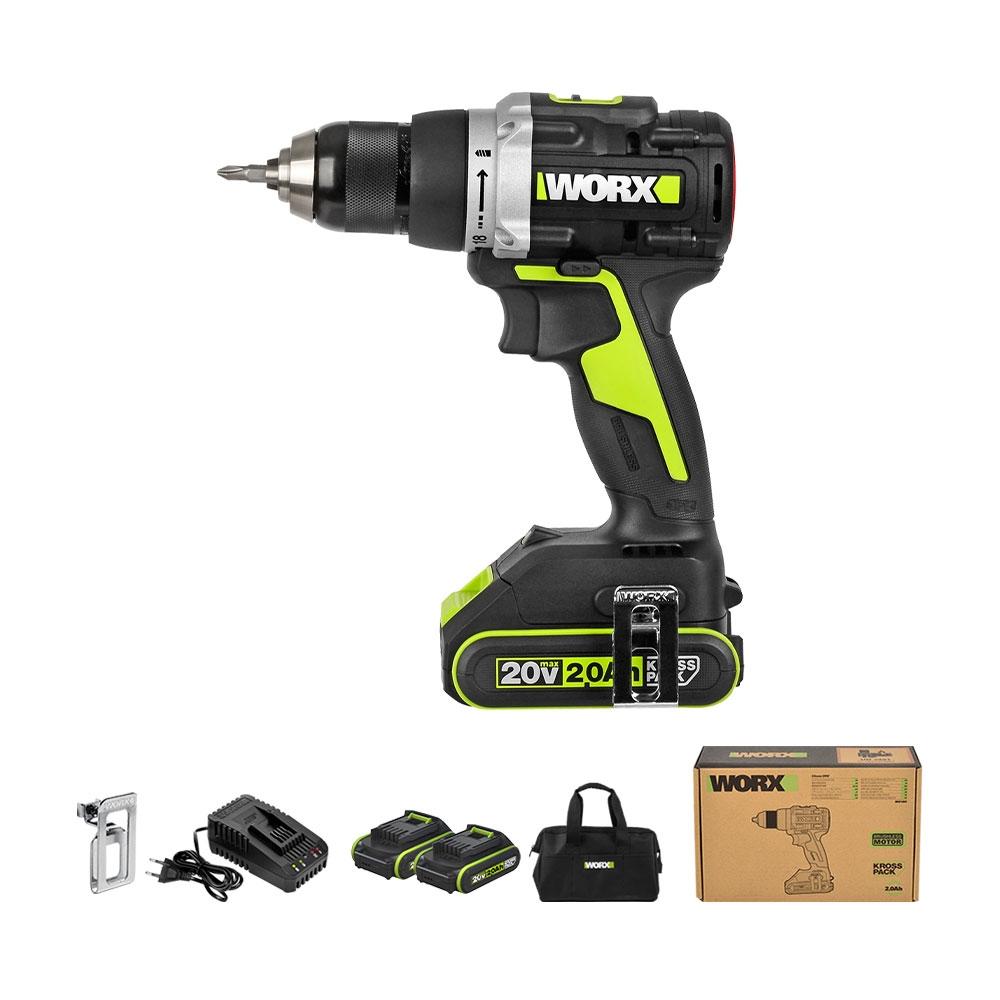 Funkční dobíjecí vrtačka 20 V 2,0 Ah 2 baterie BL WU186