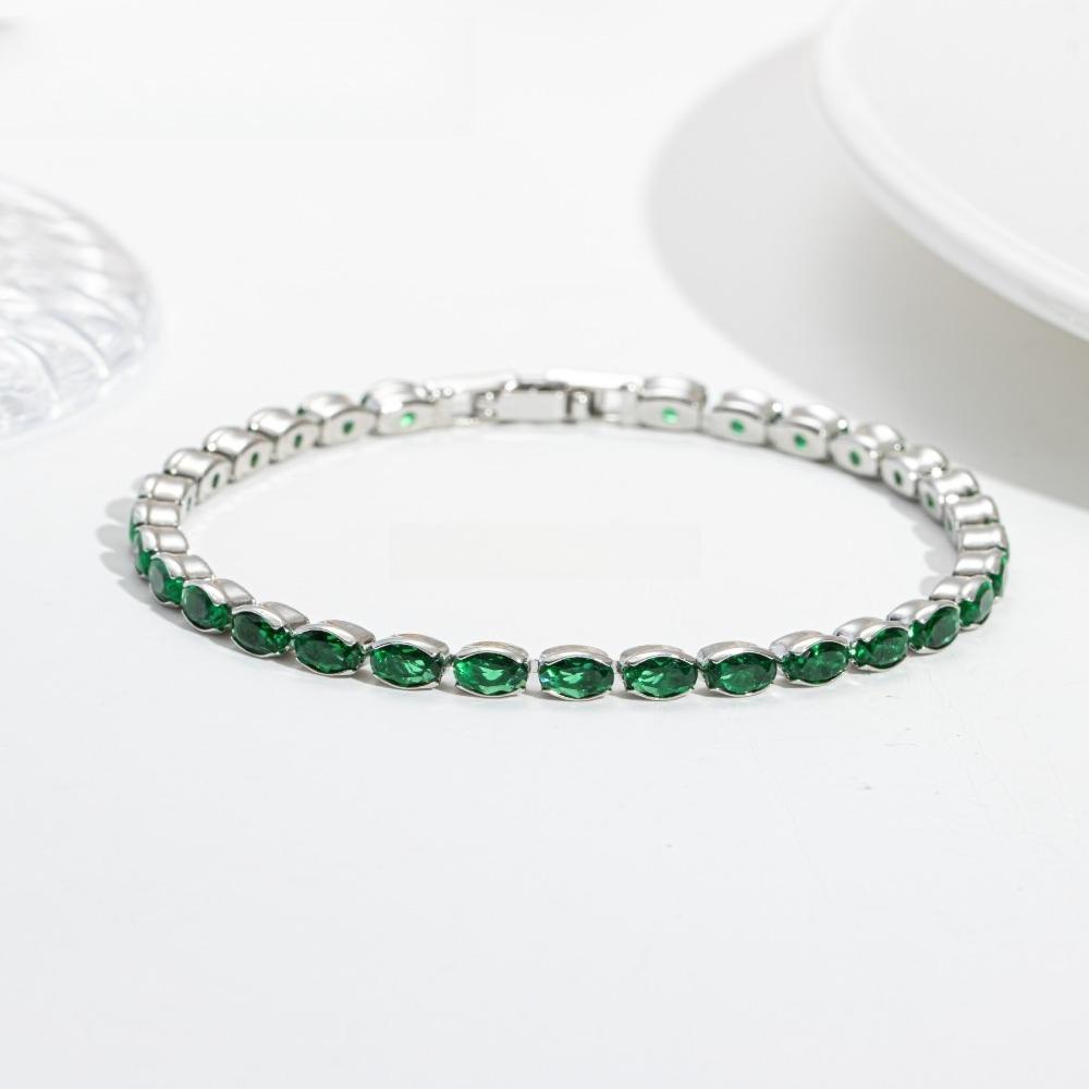 Fashion Niche Spring Summer Colorful Bucket Zircon Bracelet Hot Selling Electroplated Color Preservation Bracelet High-end Feel