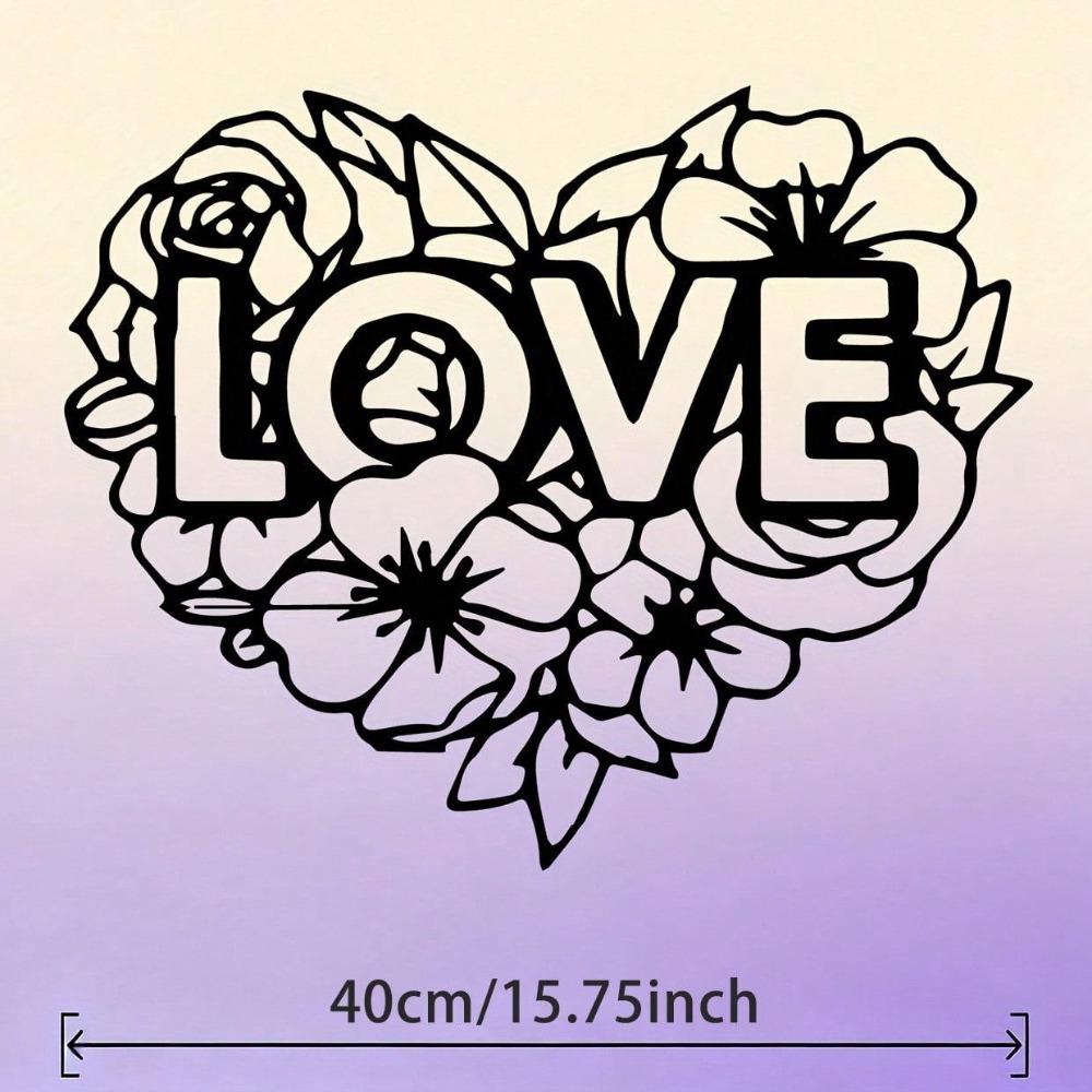 

Bohemian Heart Shape Iron Wall Art Rust Proof Garden Decor Indoor Outdoor Gift 33x40