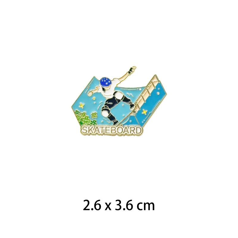 1Pc Cartoon Basketball Football Badminton Metal Badge Student Backpack Hat Denim Coat DIY Deco Lapel Pins Boy Couple Brooch