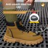 Steel Toe Safety Boots Insulated Men Boots Waterproof Wear Resistant Slip-Resistant Steel Toe Sneakers Anti Smashing Work Shoes