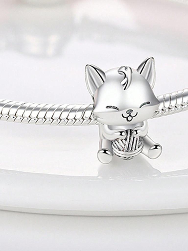 Charms Plata Lion Dance Panda Puppy Beads Charm Copper Plated Fit Charms Original Bracelet For Jewelry Making Diy Charm