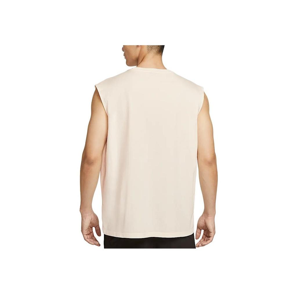 Nike Camiseta sin mangas de cuello redondo con logo para hombre tops Marfil claro HJ3688-110