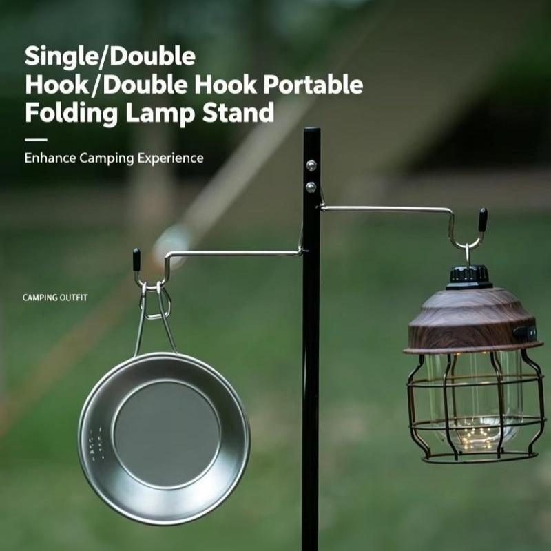 Camping Lamp Holder Stand Ultralight Portable Detachable Lantern Hanger for Picnic Fishing Tent Camping