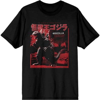 Godzilla Die Welt ist unter Beschuss Schwarzes T-Shirt