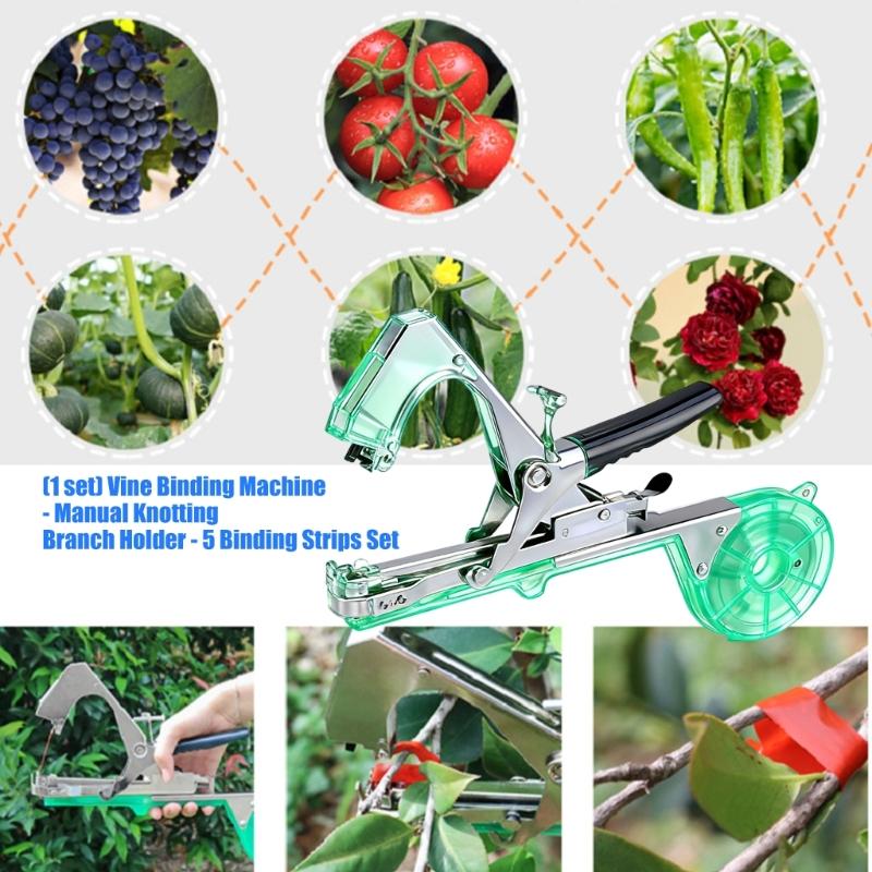 Manual Plant Tying Tool with Straps for Versatile Use in Gardens and Farms Durable Construction Vine Binding Tool